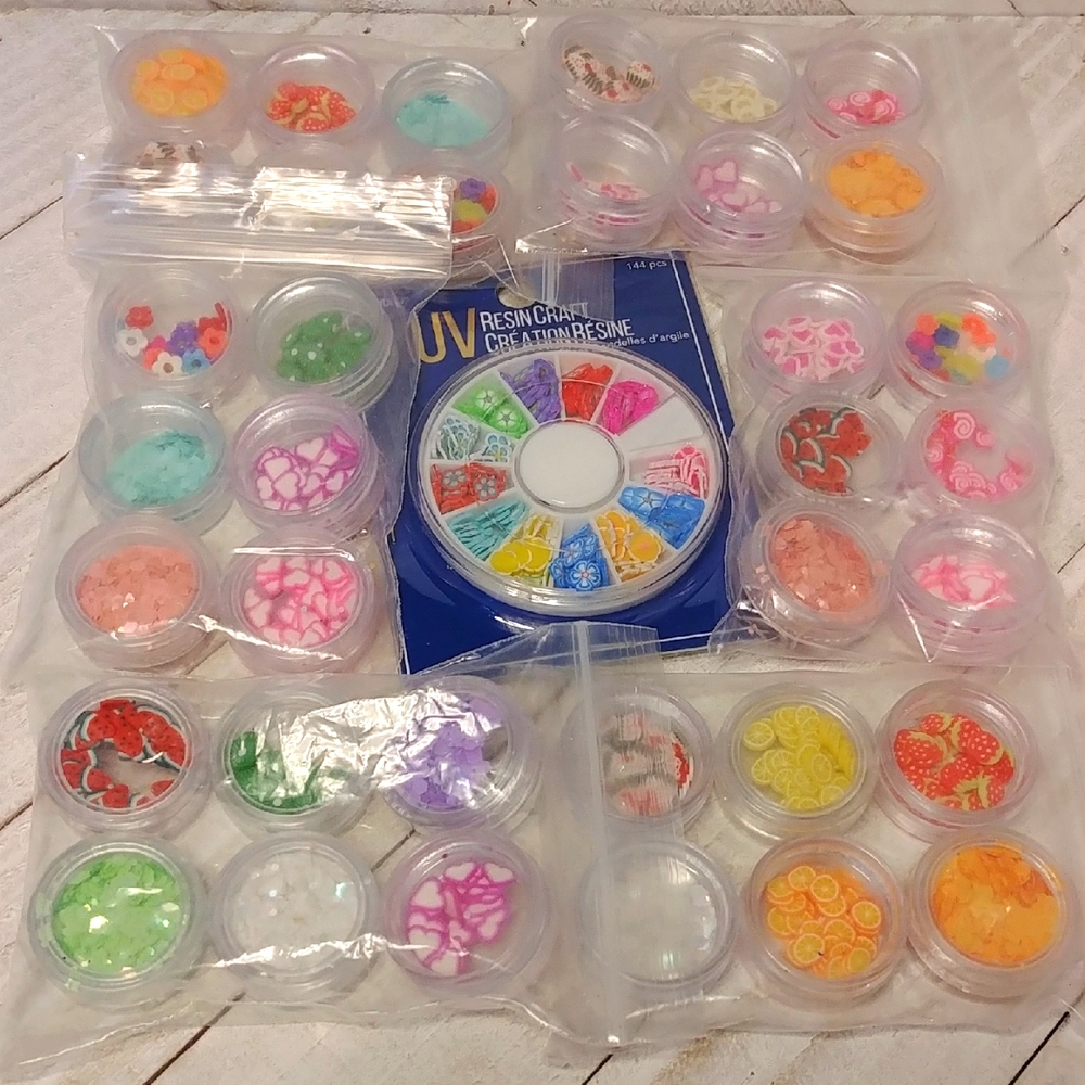 🎉2/$16 Craft Shapes Fruit Candy Hearts Sprinkles Flowers For Resin Or Nail Art